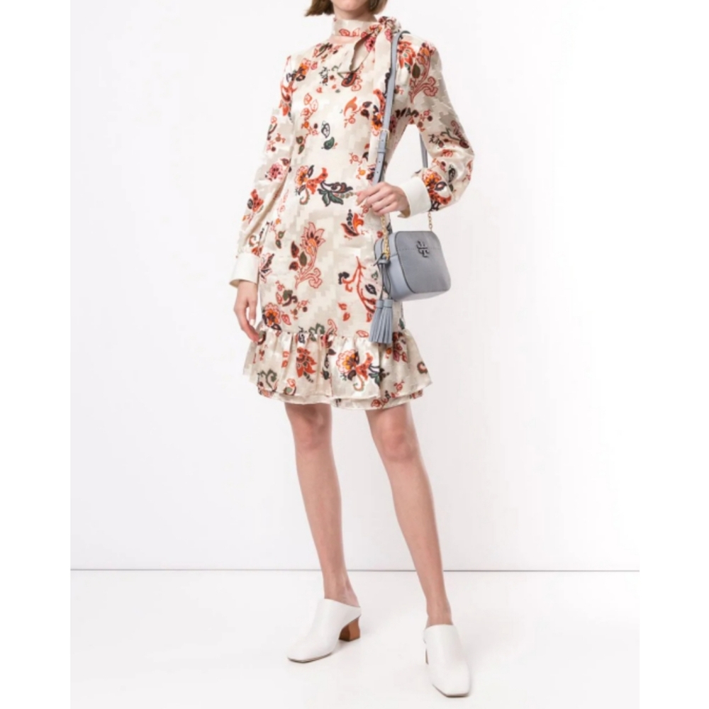 Tory Burch Ivory Mountain Paisley Blouson size 2